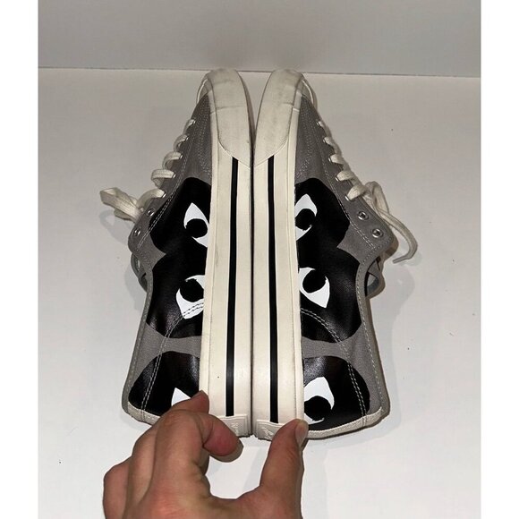 Converse Comme des Garçons PLAY x Jack Purcell 'Drizzle Black' Size 13 - Picture 4 of 11